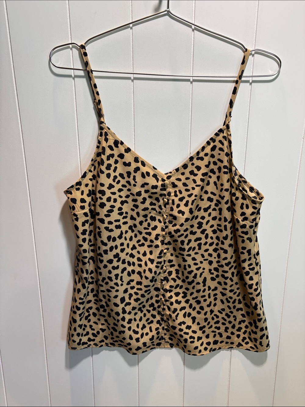 Sanctuary leopard or cheetah print tank top adjustable strap L